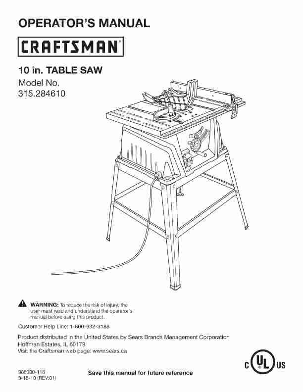 Craftsman Saw 315 28461-page_pdf